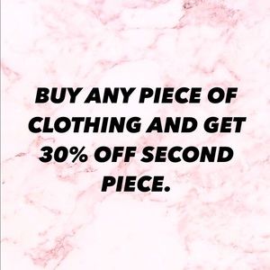 Buy any item and get 30% off second item